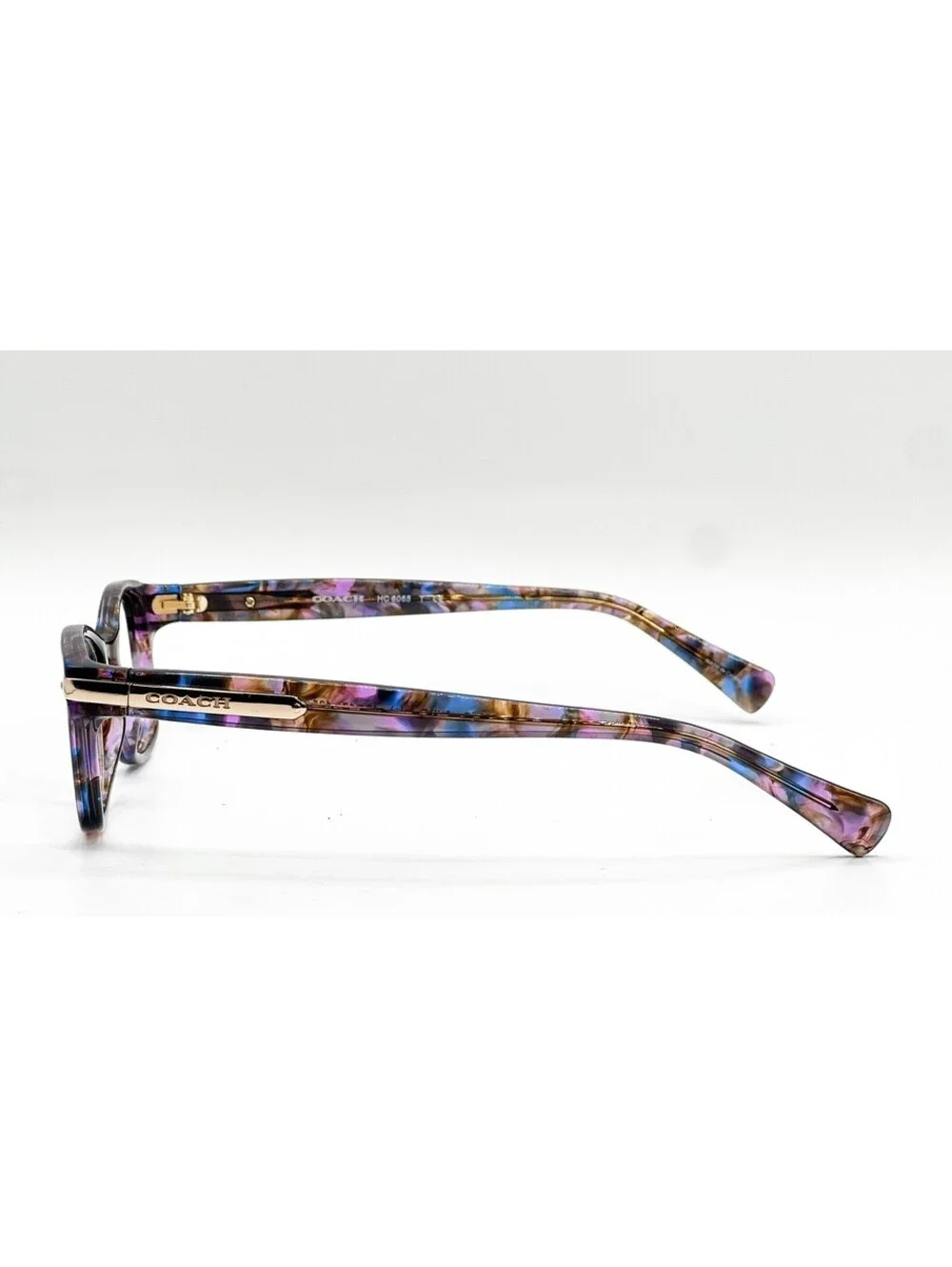 Coach HC 6065 5288 Confetti Purple Tortoise Full Rim Eyeglass Frames 49-17-135